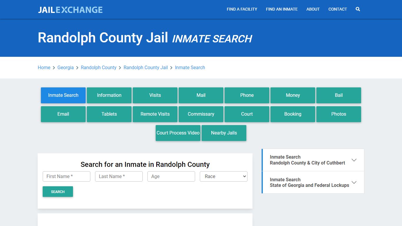 Randolph County Jail, GA Inmate Search: Roster & Mugshots