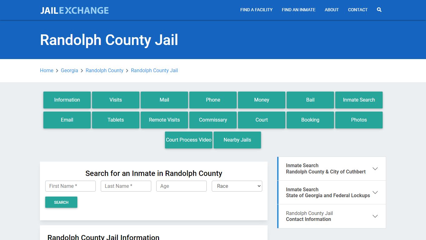 Randolph County Jail Roster Lookup, GA, Inmate Search